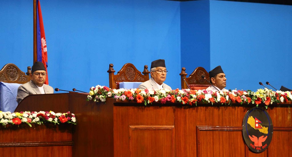 आर्थिक गतिशिलता बढाउन र भ्रष्टाचार नियन्त्रण गर्न सरकार प्रतिवद्धः राष्ट्रपति